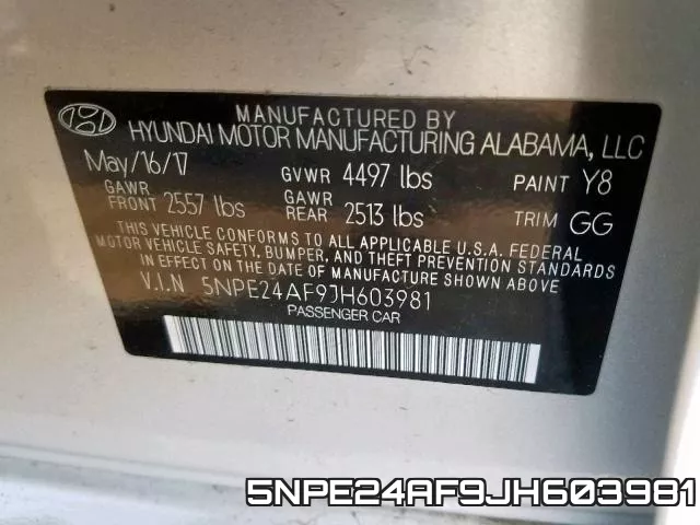 5NPE24AF9JH603981 фото 2