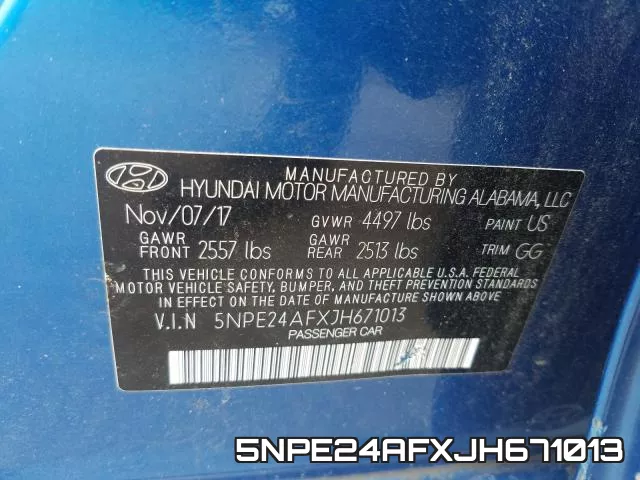 5NPE24AFXJH671013 фото 2