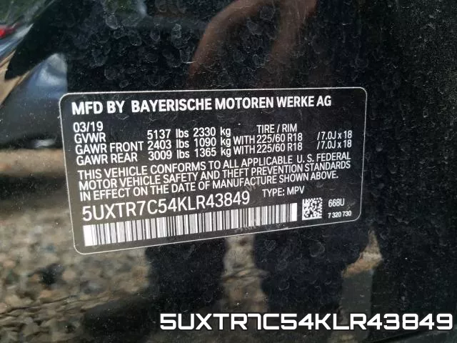 5UXTR7C54KLR43849 фото 2