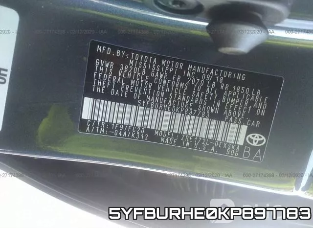 5YFBURHE0KP897783 фото 10