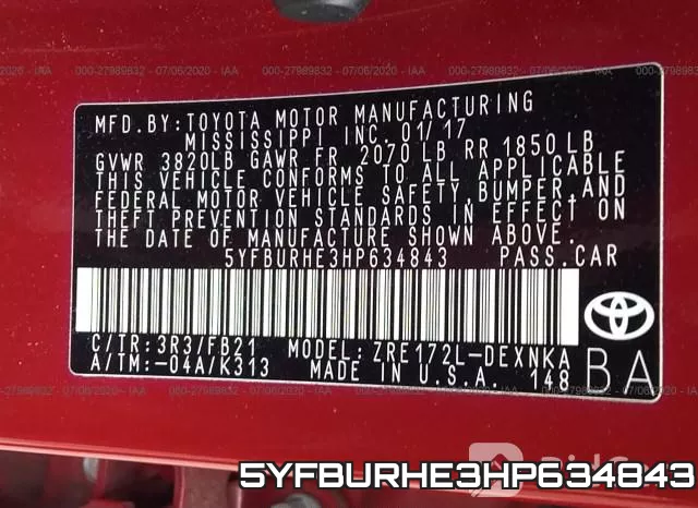 5YFBURHE3HP634843 фото 10