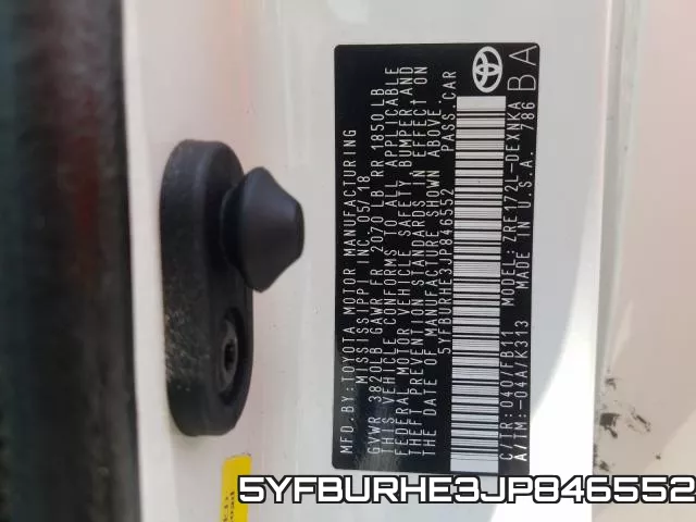 5YFBURHE3JP846552 фото 2