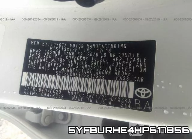 5YFBURHE4HP617856 фото 10