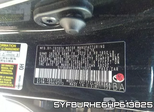 5YFBURHE6HP613825 фото 10