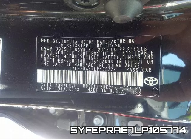 5YFEPRAE7LP105774 фото 10