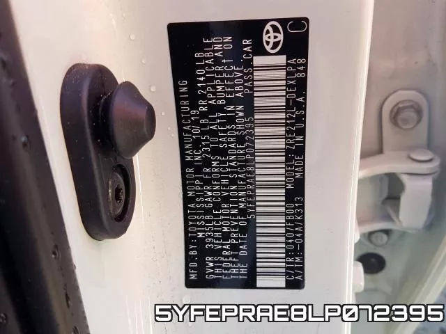 5YFEPRAE8LP072395 фото 2