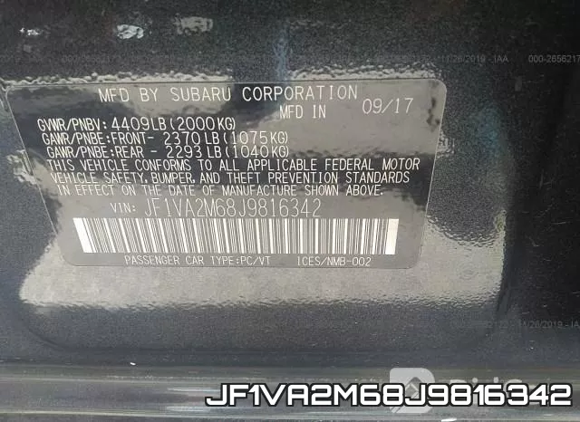JF1VA2M68J9816342 фото 10