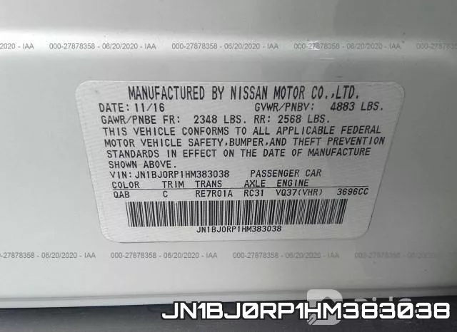 JN1BJ0RP1HM383038 фото 10