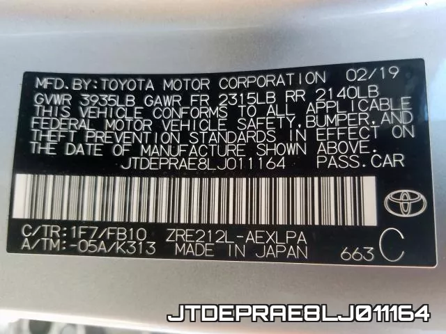 JTDEPRAE8LJ011164 фото 2