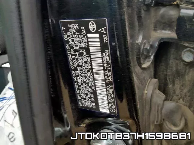 JTDKDTB37H1598681 фото 2