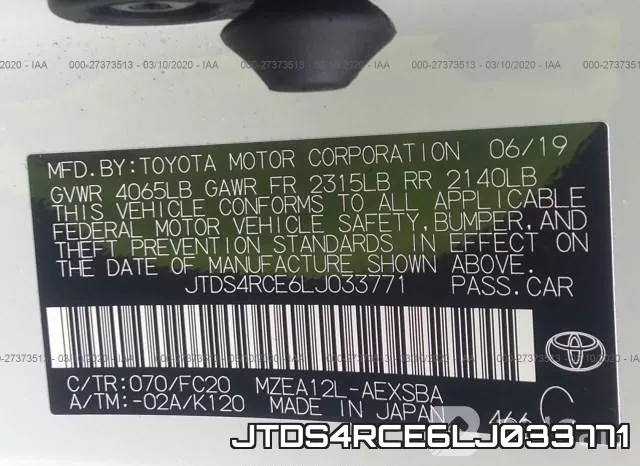 JTDS4RCE6LJ033771 фото 10