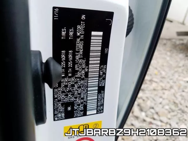 JTJBARBZ9H2108362 фото 2