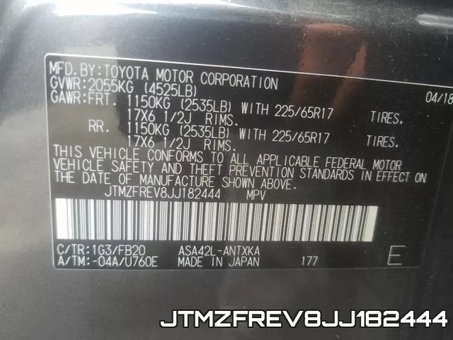 JTMZFREV8JJ182444 фото 2