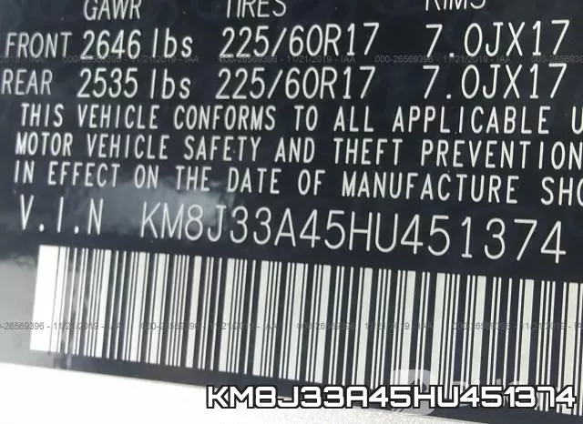 KM8J33A45HU451374 фото 10