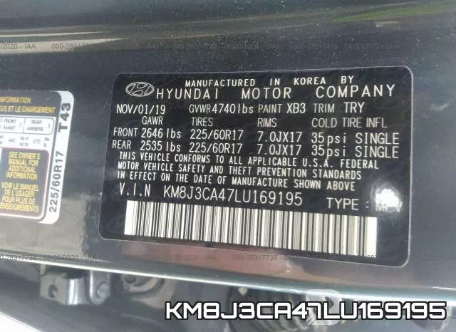 KM8J3CA47LU169195 фото 10