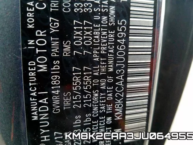 KM8K2CAA3JU064955 фото 2