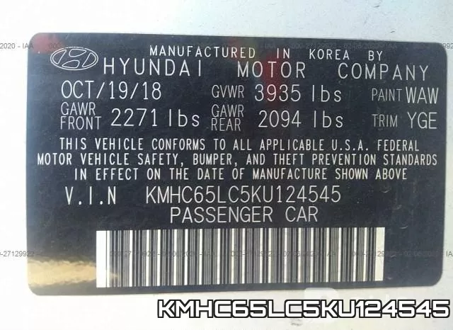 KMHC65LC5KU124545 фото 10