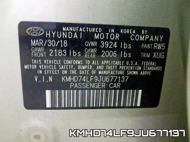 KMHD74LF9JU677137 фото 2