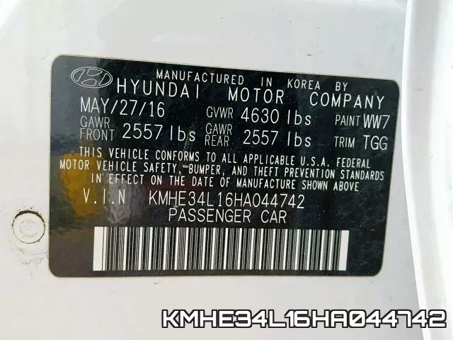 KMHE34L16HA044742 фото 2