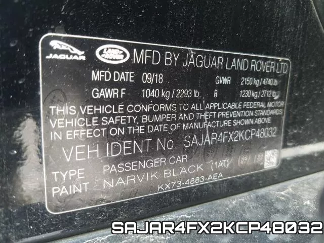 SAJAR4FX2KCP48032 фото 2
