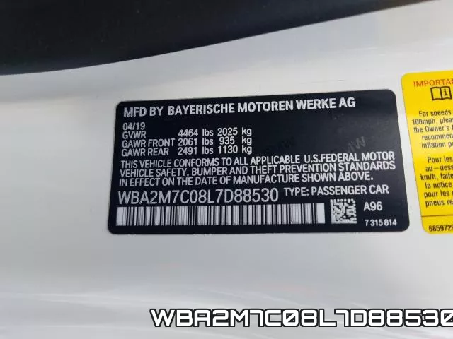 WBA2M7C08L7D88530 фото 2