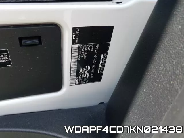 WDAPF4CD7KN021438 фото 2