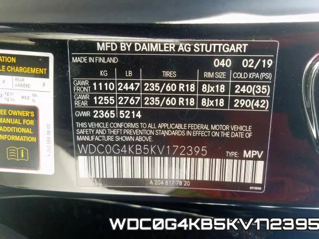 WDC0G4KB5KV172395 фото 2