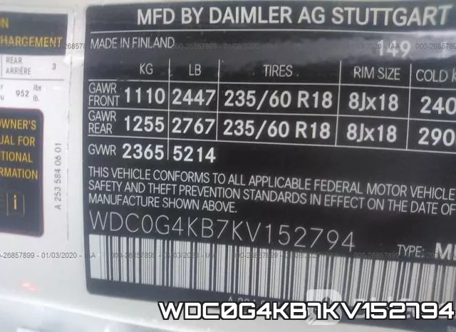 WDC0G4KB7KV152794 фото 10