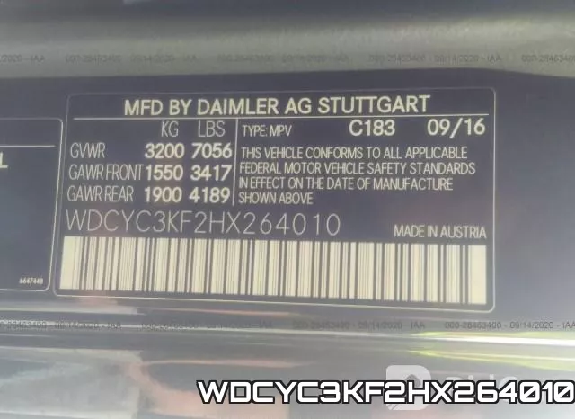 WDCYC3KF2HX264010 фото 10