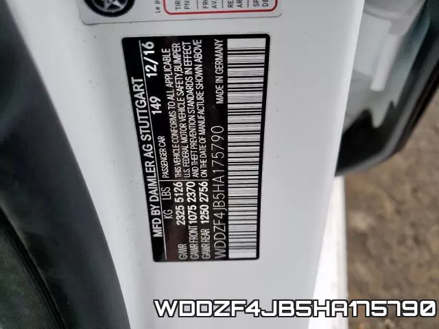 WDDZF4JB5HA175790 фото 2