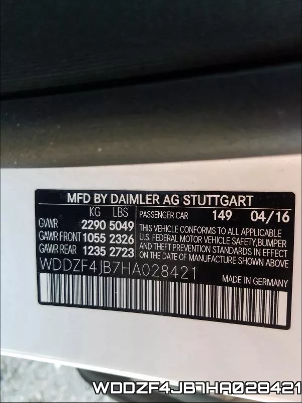 WDDZF4JB7HA028421 фото 2