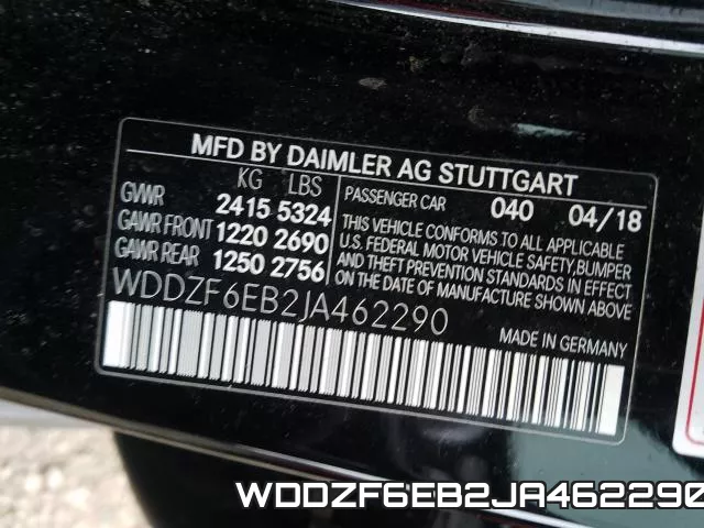 WDDZF6EB2JA462290 фото 2
