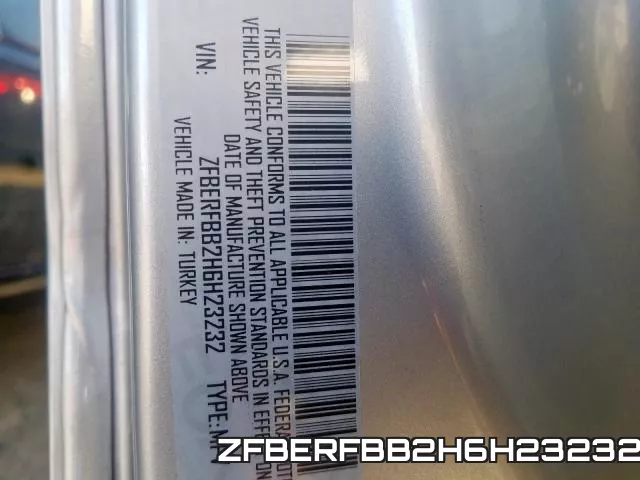 ZFBERFBB2H6H23232 фото 2