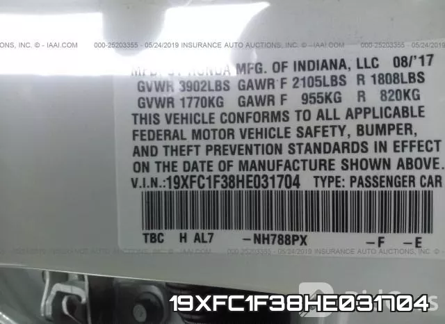 19XFC1F38HE031704 фото 10