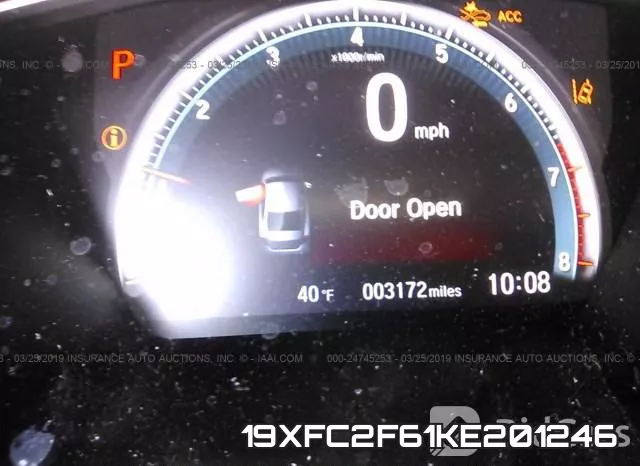 19XFC2F61KE201246 фото 8