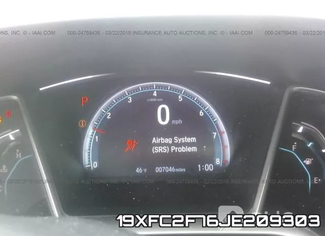 19XFC2F76JE209303 фото 8