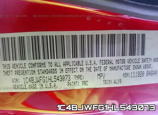 1C4BJWFG1HL543073 фото 10