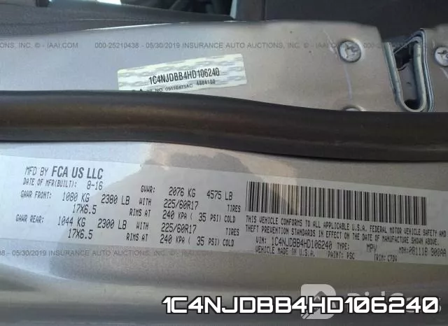 1C4NJDBB4HD106240 фото 10