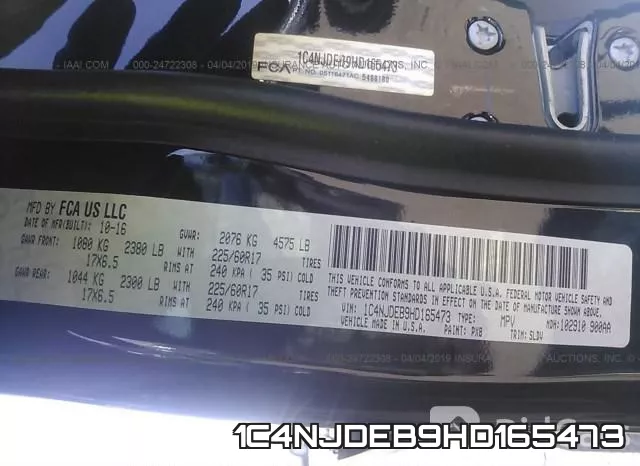 1C4NJDEB9HD165473 фото 10