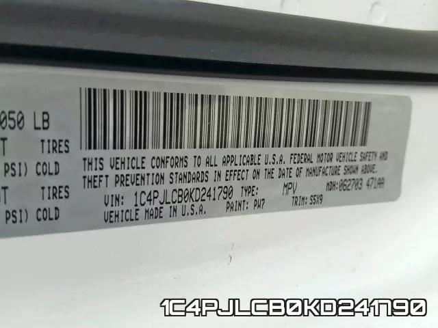 1C4PJLCB0KD241790 фото 2