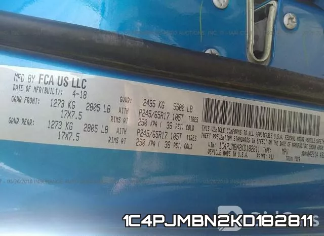 1C4PJMBN2KD182811 фото 10
