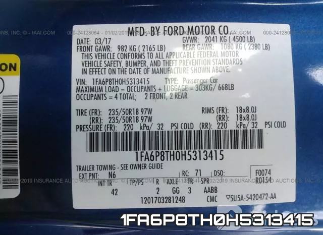 1FA6P8TH0H5313415 фото 10