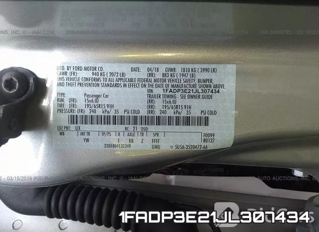 1FADP3E21JL307434 фото 10