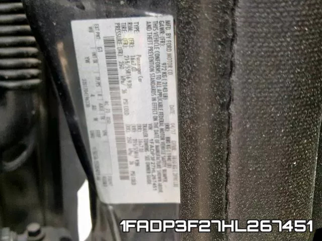 1FADP3F27HL267451 фото 2
