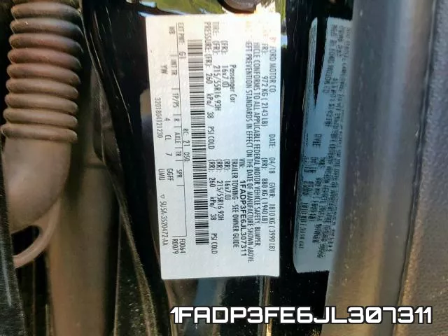1FADP3FE6JL307311 фото 2