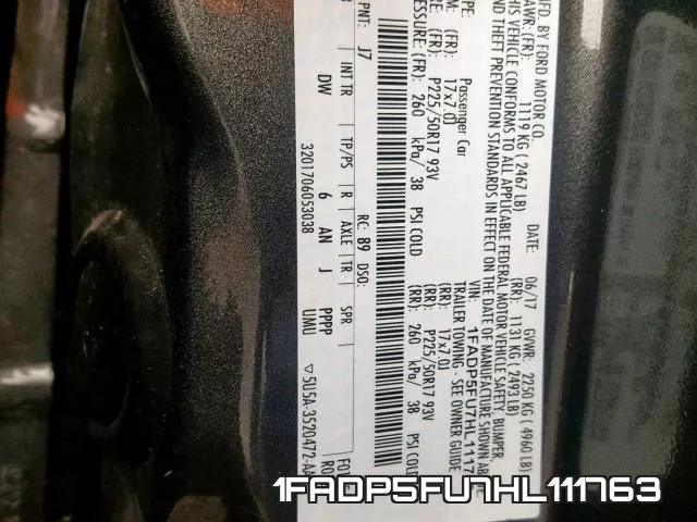1FADP5FU7HL111763 фото 2