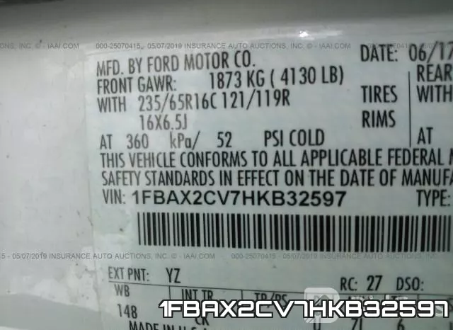 1FBAX2CV7HKB32597 фото 10
