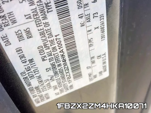 1FBZX2ZM4HKA10071 фото 2