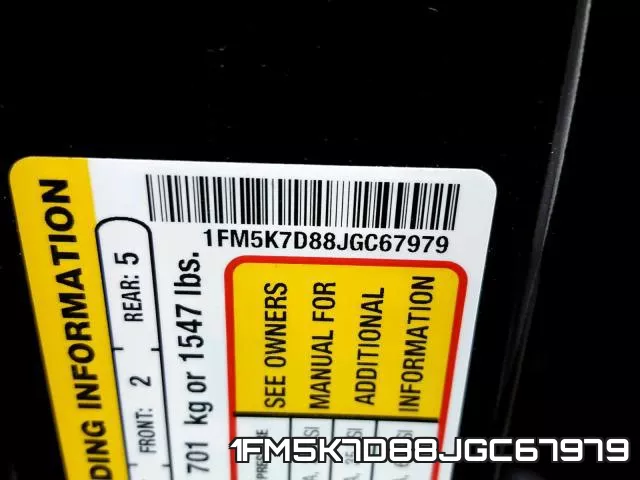 1FM5K7D88JGC67979 фото 2