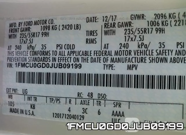 1FMCU0GD0JUB09199 фото 10